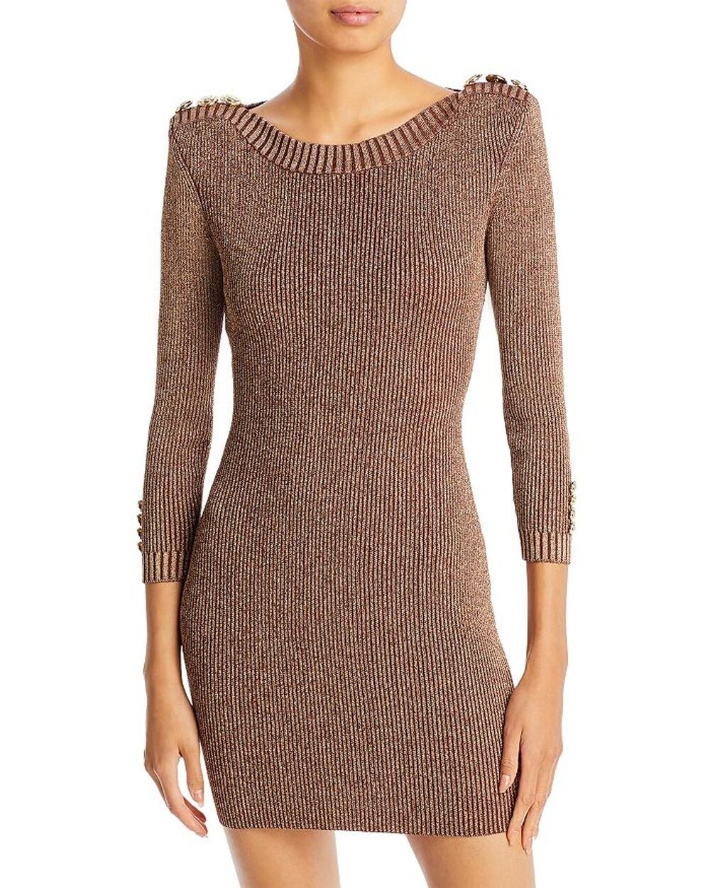 Retrofete Metallic Brown Avenue Mini Dress Size XS